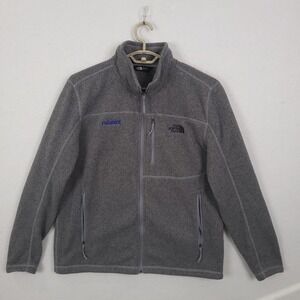 The North Face Jacket Mens XL Gray Fleece Full Zip Roivant Logo NF0A3LH7